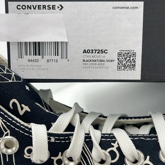 Converse WMNS CTAS MOVE HI
BLACK/NATURAL IVORY A03725C Platforms Sneakers - Picture 16 of 16